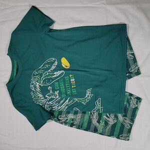 Dinosaur Eating A Taco Pajama Short Set